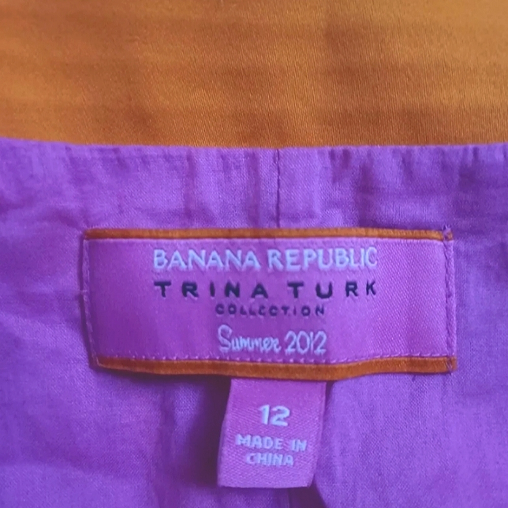 TRINA TURK Banana Repubkic Paisley Swirl Silk Blend Multicolored Dress NWOT - Picture 9 of 11